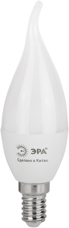 LED BXS-10W-865-E14 R ЭРА (диод, свеча на ветру, 10Вт, хол, E14) (10/100/2800)