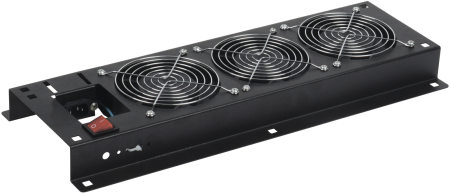 ITK Вентиляторная панель с выключателем 3 модуля черная