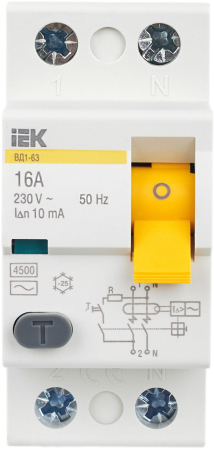 УЗО ВД1-63 2Р 16А 30мА IEK