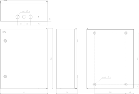 ЭРА SIMPLE ЩМПг-06 IP54 (500x400x175)