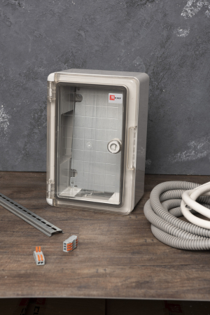 Щит пластиковый с монтажной платой прозр. дверь 300х200х130 мм IP65 EKF PROxima