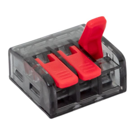 Строительно-монтажная клемма СМК 221-613 с рычагом 3 отверстия 0.5-4.0(6) мм2 EKF PROxima