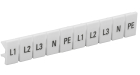 Маркеры для КПИ-4мм2 с символами "L1, L2, L3, N, PE" IEK