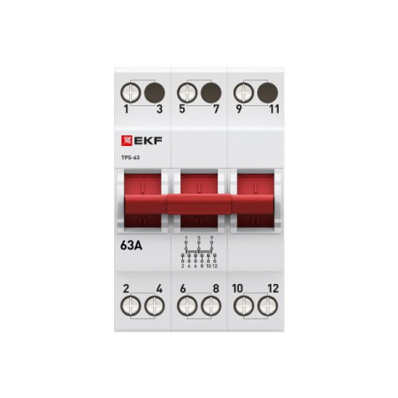 Трехпозиционный переключатель ТПС-63 3P 63А EKF PROxima