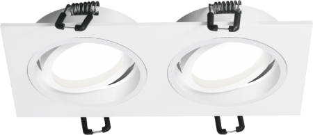 Встраиваемый cветильник WOLTA WDL-GU5.3/02W-02 IP20 под лампу GU5.3 двойной Белый ALTO 175x92x25 1/40