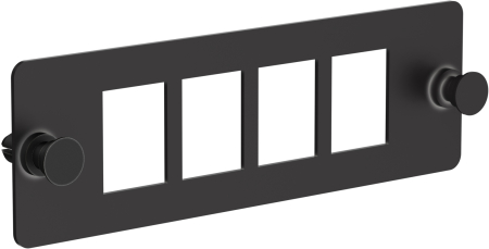 ITK Планка для 4-х Keystone UTP черная