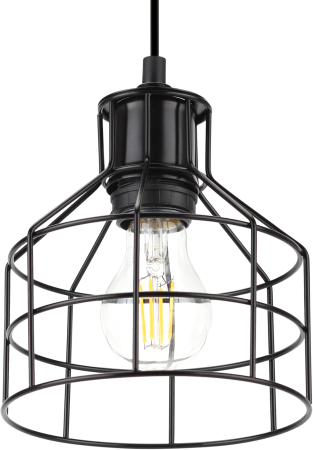 Подвес PL9 BK  ЭРА металл, E27, max 40W, d160 мм, черный