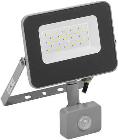 Прожектор СДО 07-20Д светодиодный серый с ДД IP44 IEK