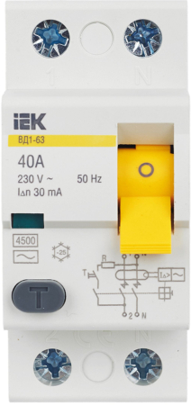 УЗО ВД1-63 2Р 40А 30мА IEK