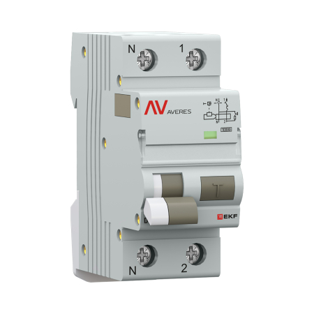 Дифференциальный автомат DVA-10 1P+N 25А (C) 30мА (AC) 10кА EKF AVERES
