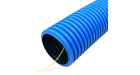 Труба гофрированная двустенная ПНД гибкая тип 450 (SN9) с/з синяя д125 (50м/уп) Промрукав