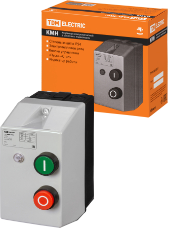 КМН11260 12А в оболочке с индикатором Ue=380В/АС3 IP54 TDM
