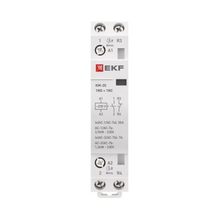 Контактор модульный КМ 20А NО+NC (1 мод.) EKF PROxima