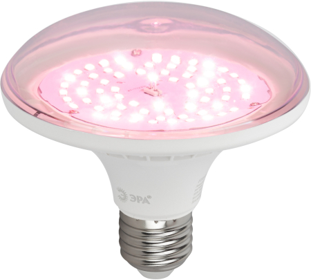 FITO-18W-Ra90-E27   Фитолампа для растений светодиодная ЭРА FITO-18W-Ra90-E27 полного спектра 18 Вт Е27