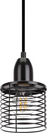 Подвес PL5 BK  ЭРА металл, E27, max 60W, d110 мм, черный