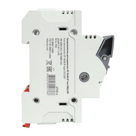 Предохранитель-разъединитель DF 10х38 3Р (тип ПВЦ)  EKF