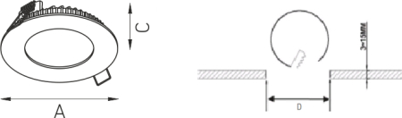 ACQUA C 06 WH 4000K (with driver) светильник