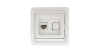 Розетка Phone 1-мест. бел. Лондон EKF PROxima Розетка Phone 1-мест. бел. Лондон EKF PROxima