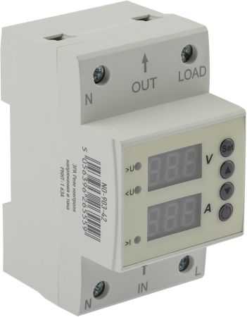 NO-903-42  Реле контроля напряжения и тока ЭРА PRO NO-903-42 РКНТ-1 63А эл. дисплей