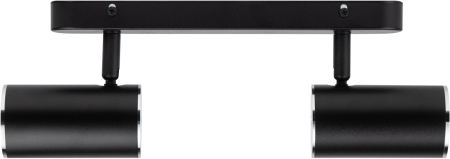 Светильник настенно-потолочный спот ЭРА OL35-2 BK MR16 GU10 IP20 черный хром