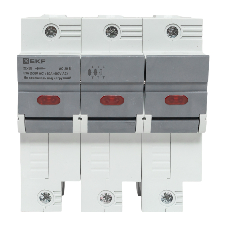 Предохранитель-разъединитель DF 22х58 3Р (тип ПВЦ)  EKF