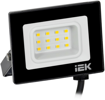 Прожектор СДО 06-10 светодиодный черный IP65 6500 K IEK