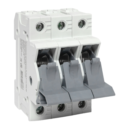 Предохранитель-разъединитель DF 10х38 3Р (тип ПВЦ)  EKF