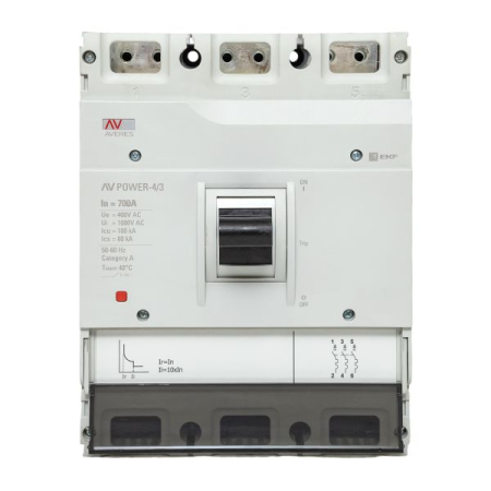 Выключатель автоматический в литом корпусе AV-POWER-4/3 700А 100кА TR EKF