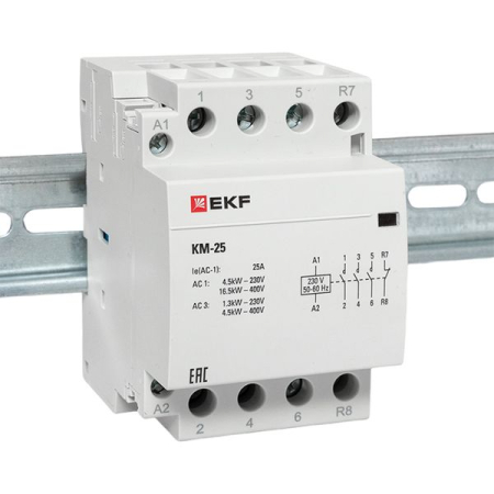 Контактор модульный КМ 25А 3NО+NC (3 мод.) EKF PROxima