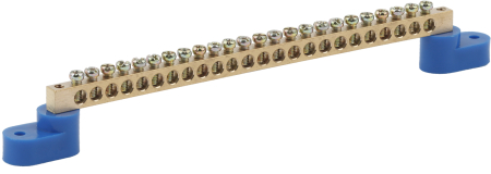 Аксессуары для клемм  ЭРА NO-222-64  Шина N "ноль" на двух угловых изол ШНИ-6х9-24-У2-синий