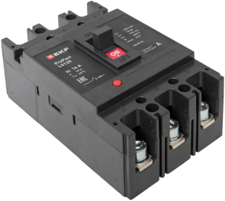 Автоматический выключатель LS125 18кА 3P 16А ProPact EKF
