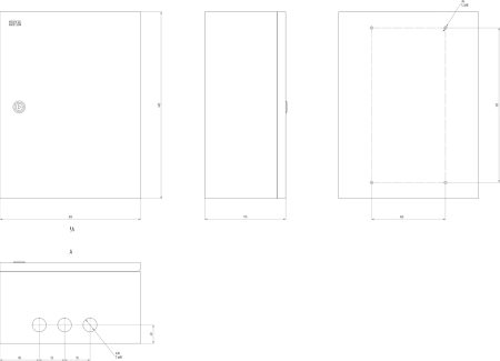 Навесные металлокорпуса NO_ECO_STM_SHMP-04_IP31  ЭРА ЭКО СТМ ЩМП-04 (400х300х165)