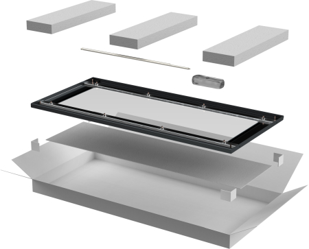 ITK LINEA N Дверь стеклянная 800мм шкафа 42U чер.