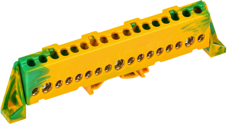 TEKFOR Шина PE "земля" в комб. изол. "Стойка" 8х12-17-ЖЗ IEK