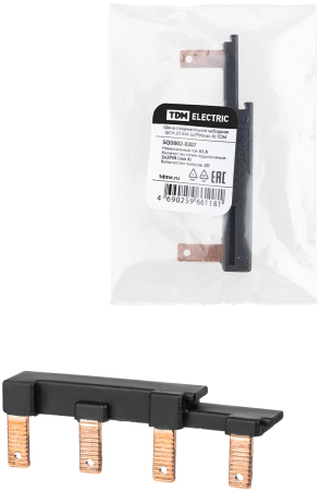 Шина соединительная наборная ШСН 2П 63А 2x2PIN(тип A) TDM