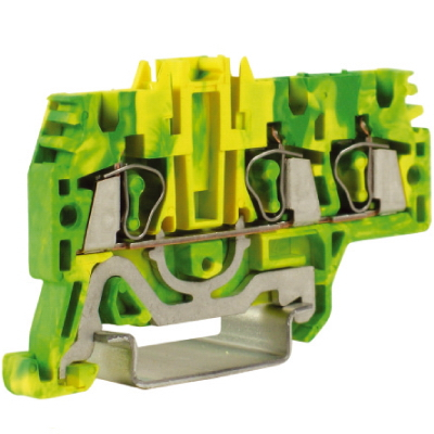 HTE.2/1+2(Ex), зажим для заземления, 1 ввод/2 вывода, 2,5 кв.мм желто-зеленый