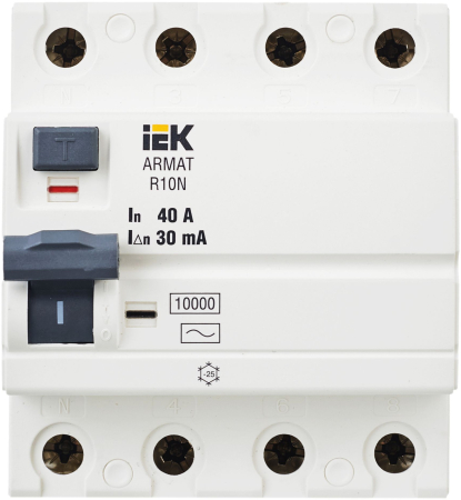 ARMAT ВДТ R10N 4P 40А 30мА тип AC IEK