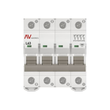 Выключатель автоматический AV-10 DC 4P 63A (L) 10kA EKF AVERES