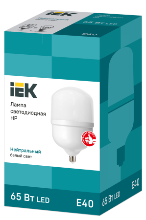 Лампа светодиодная HP 65Вт 230В 4000К E40 IEK