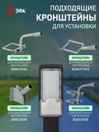SPP-503-0-50K-080 ЭРА Светильник уличный 80Вт 8000лм 5000К КСС "Ш" 48мм,