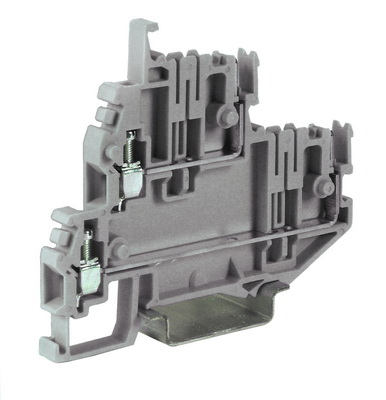 Клеммный зажим Двухуровневый. Со штекерными контактами. Тип VPD.2 (Ex)i. Голубой. 2,5 кв.мм.