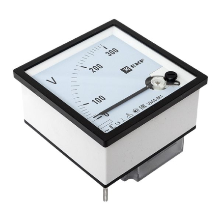Вольтметр VMA-961 аналоговый на панель (96х96) квадратный вырез 300В прямое подкл. EKF PROxima