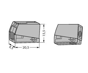 Клемма для светильников 224-101 (WAGO)