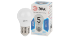 Лампа светодиодная Эра LED P45-5W-840-E27 (диод, шар, 5Вт, нейтр, E27)