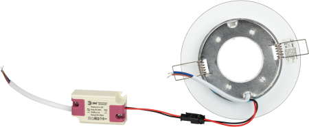 DK LD51 MR  Встраиваемый светильник со светодиодной подсветкой ЭРА DK LD51 MR GX53 зеркальный