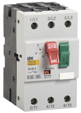 Пускатель ПРК64-80 In=80A Ir=56-80A Ue 660В IEK