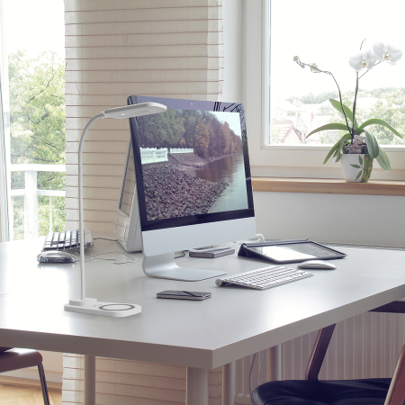 Настольный светодиодный светильник Feron DE1729  22W, 3000-6000К, 100-240V, белый