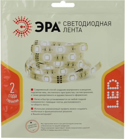 LS2835-4,8-60-24-33-4000К-5m  ЭРА Лента светодиодная LS2835-4,8-60-24-33-4000К-5m
