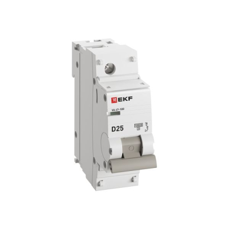 Автоматический выключатель 1P  25А (D) 10kA ВА 47-100 EKF PROxima