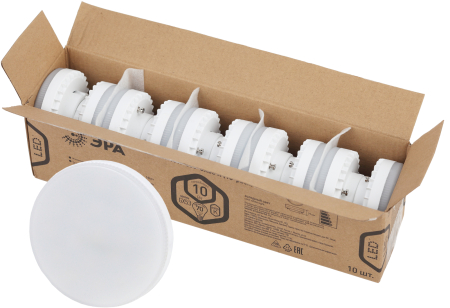 LED GX-10W-865-GX53 R (10-PACK) ЭРА (диод, таблетка, 10Вт, хол, GX53 (10-PACK)) (10/100/4800)